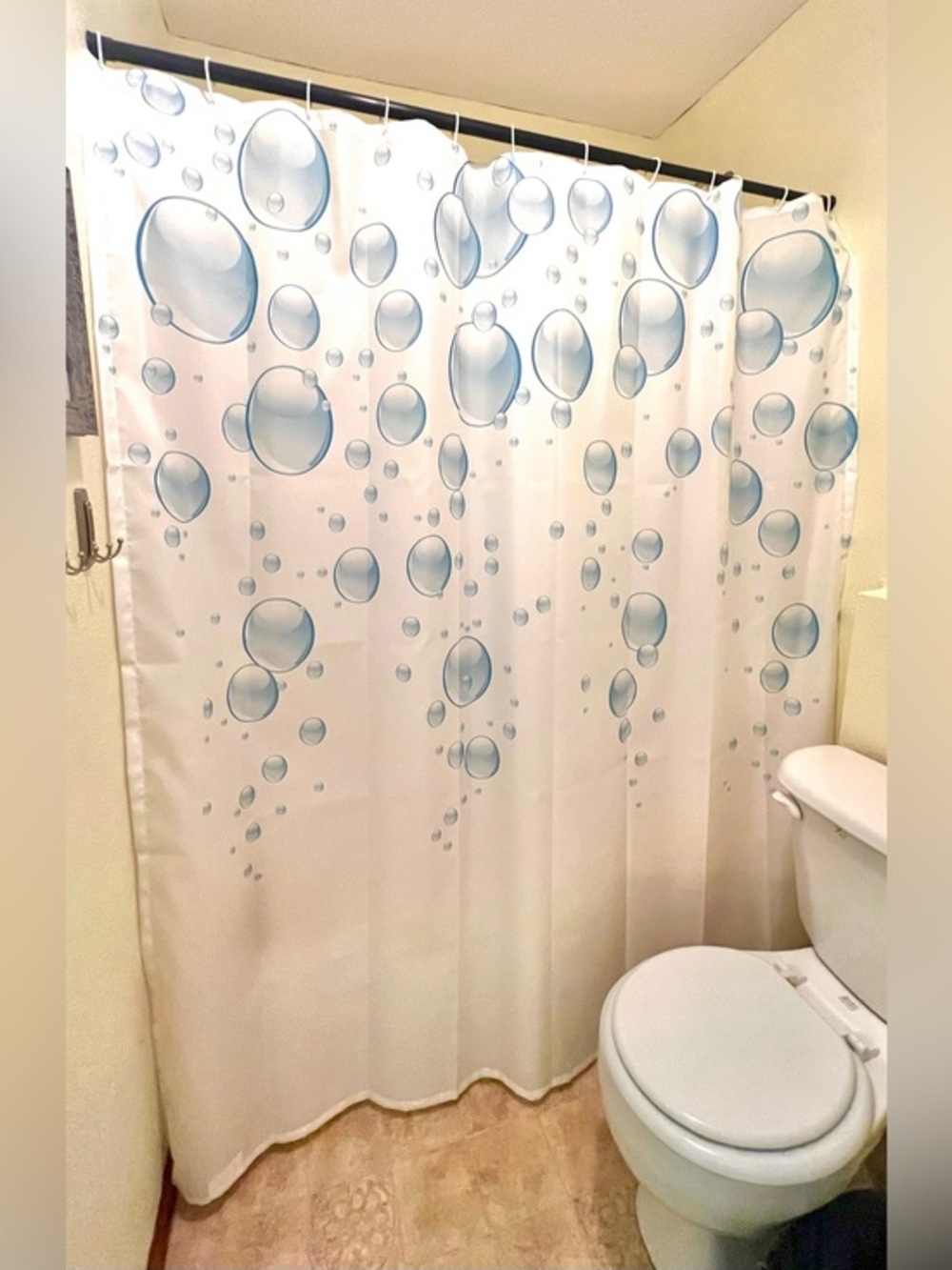 Blue Bubbles Shower Curtain